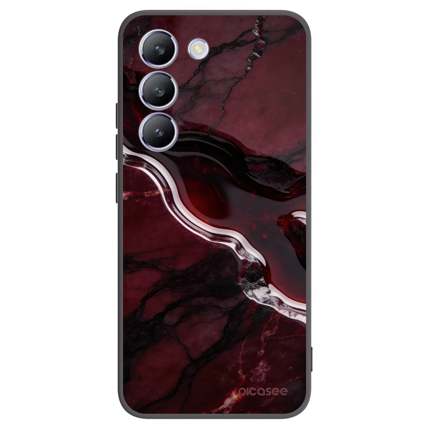 Picasee silikonski črni ovitek za Vivo V40 SE 5G - Cherry stone
