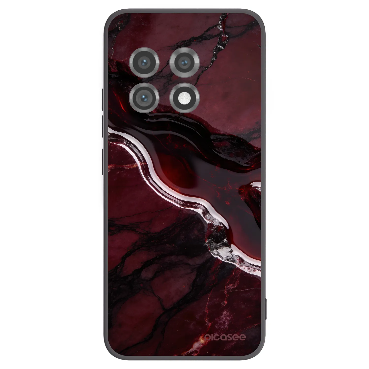 Picasee silikonski črni ovitek za OnePlus 11 5G - Cherry stone