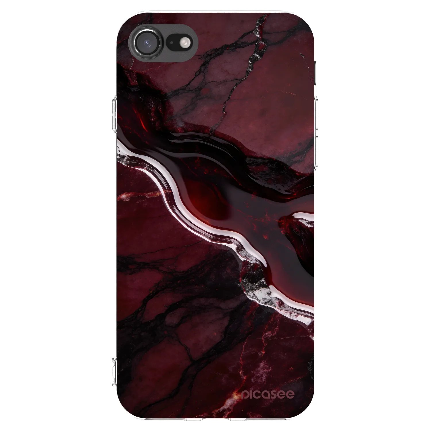 Picasee silikonski prozorni ovitek za Apple iPhone 7 - Cherry stone