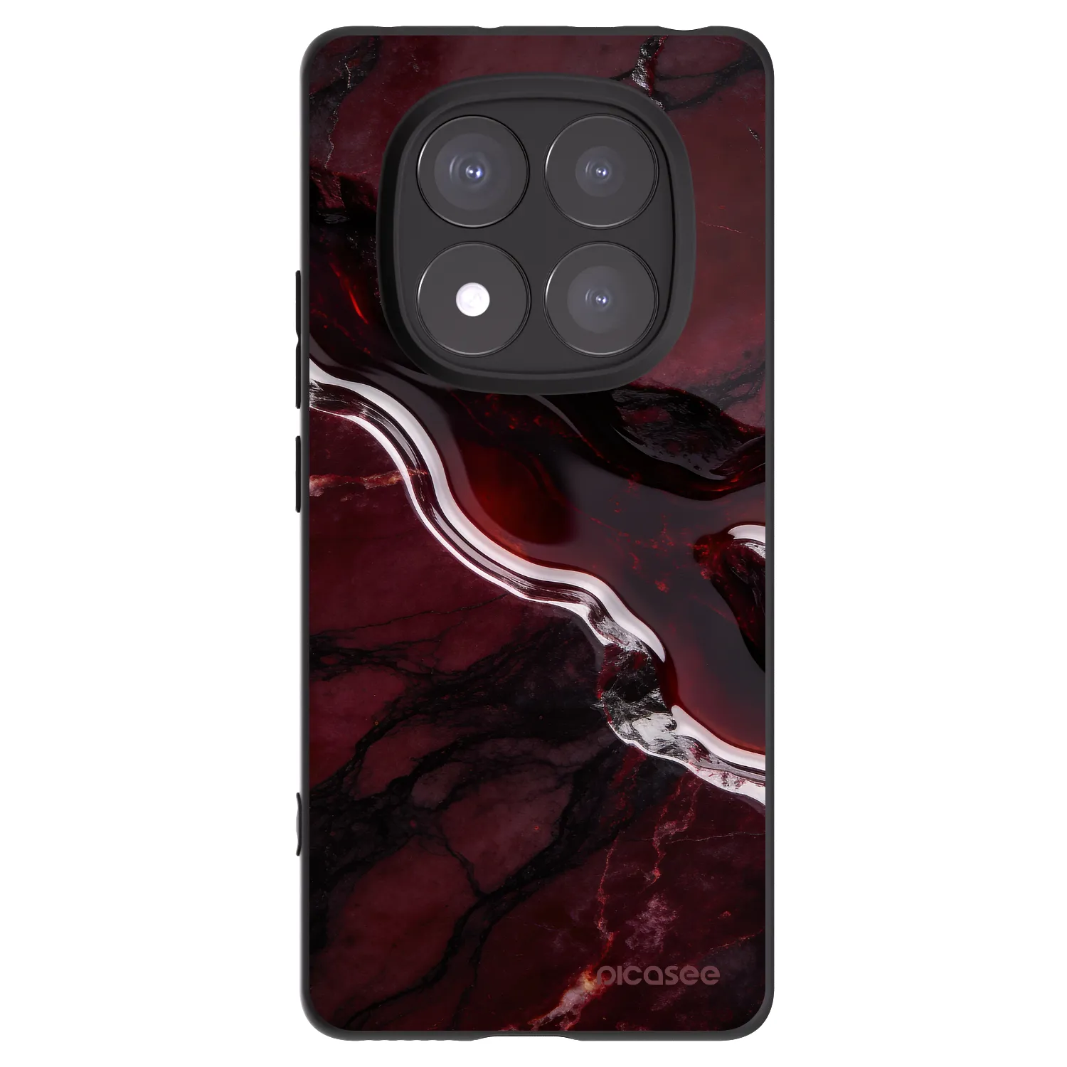 Picasee silikonski črni ovitek za Xiaomi Redmi Note 14 Pro 5G - Cherry stone