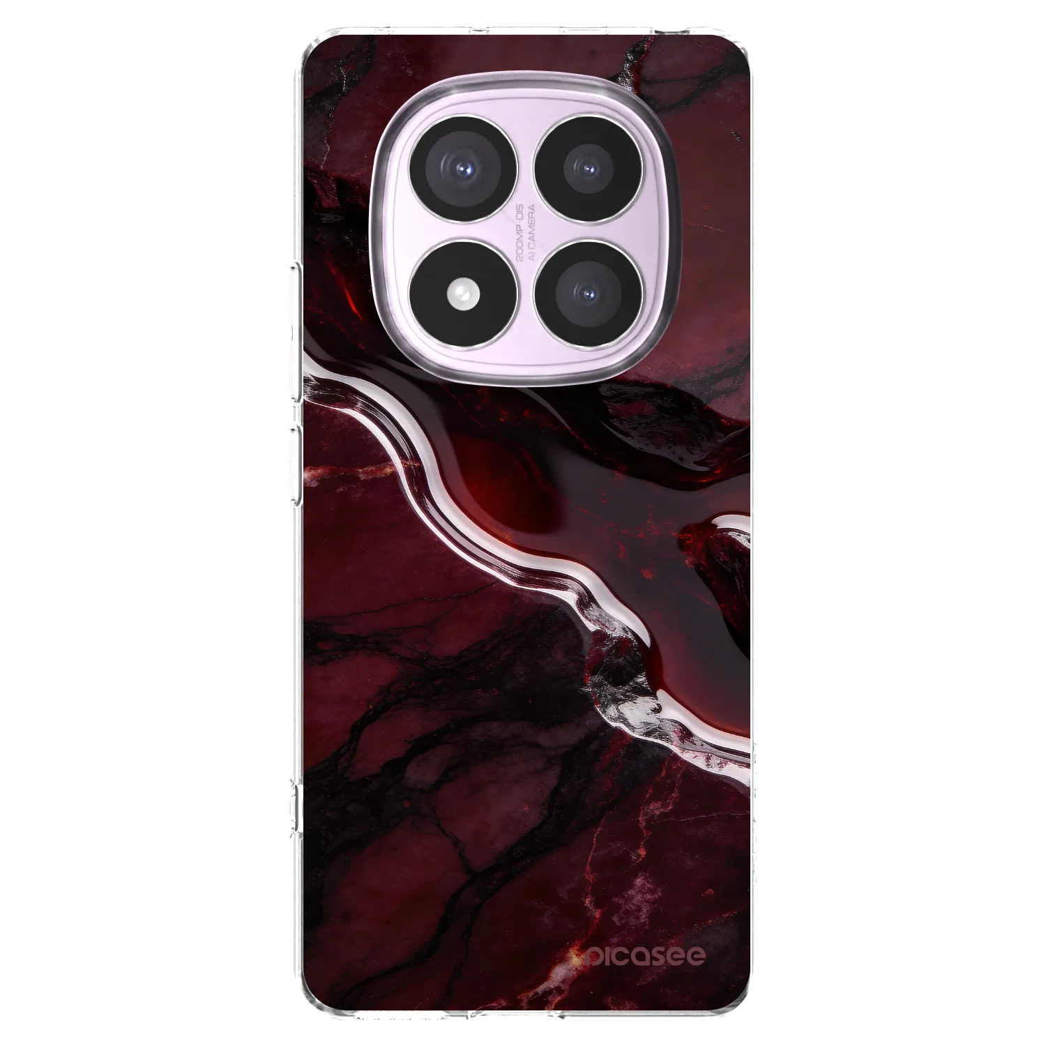 Picasee silikonski prozorni ovitek za Xiaomi Redmi Note 14 Pro 5G - Cherry stone