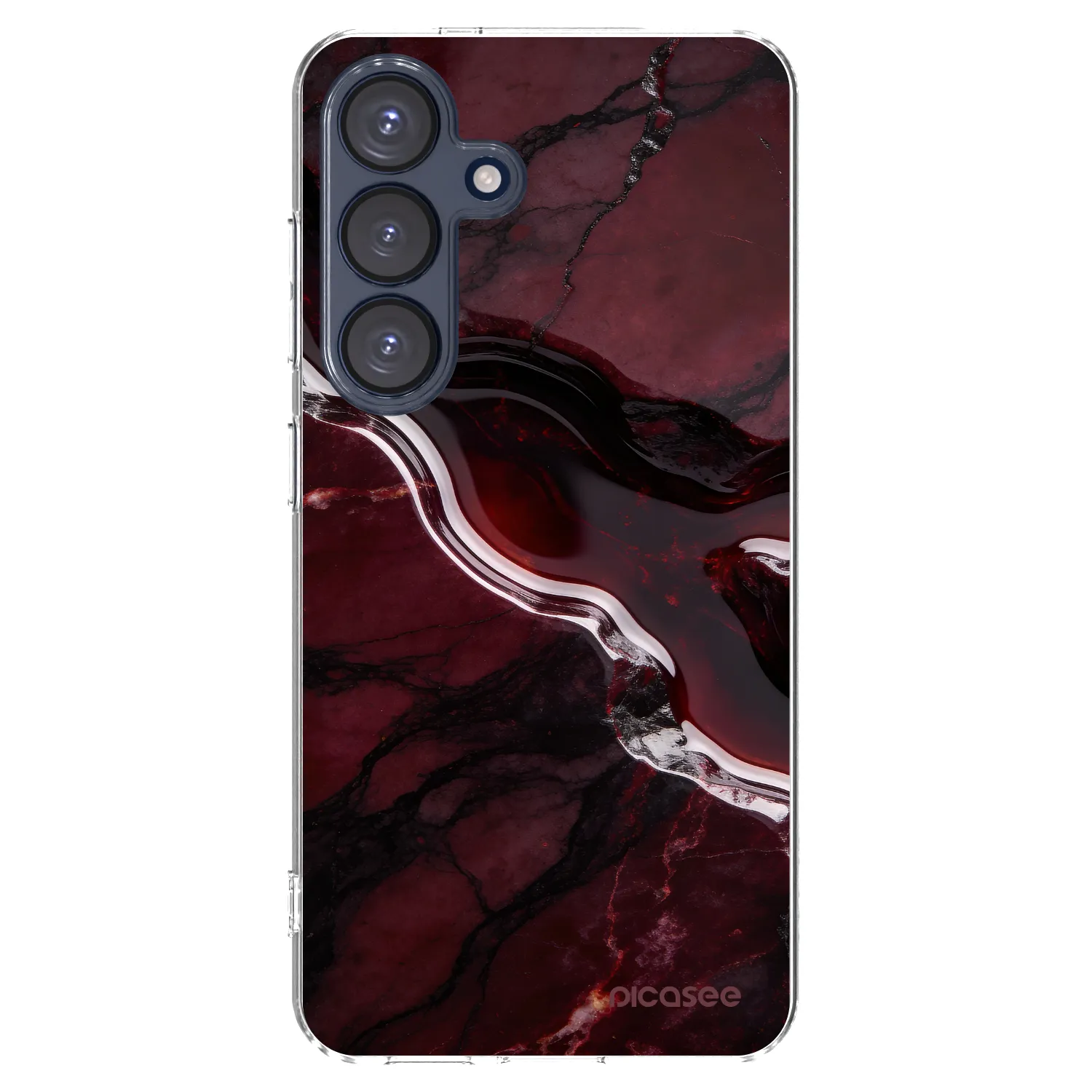 Picasee silikonski prozorni ovitek za Samsung Galaxy S25 5G - Cherry stone