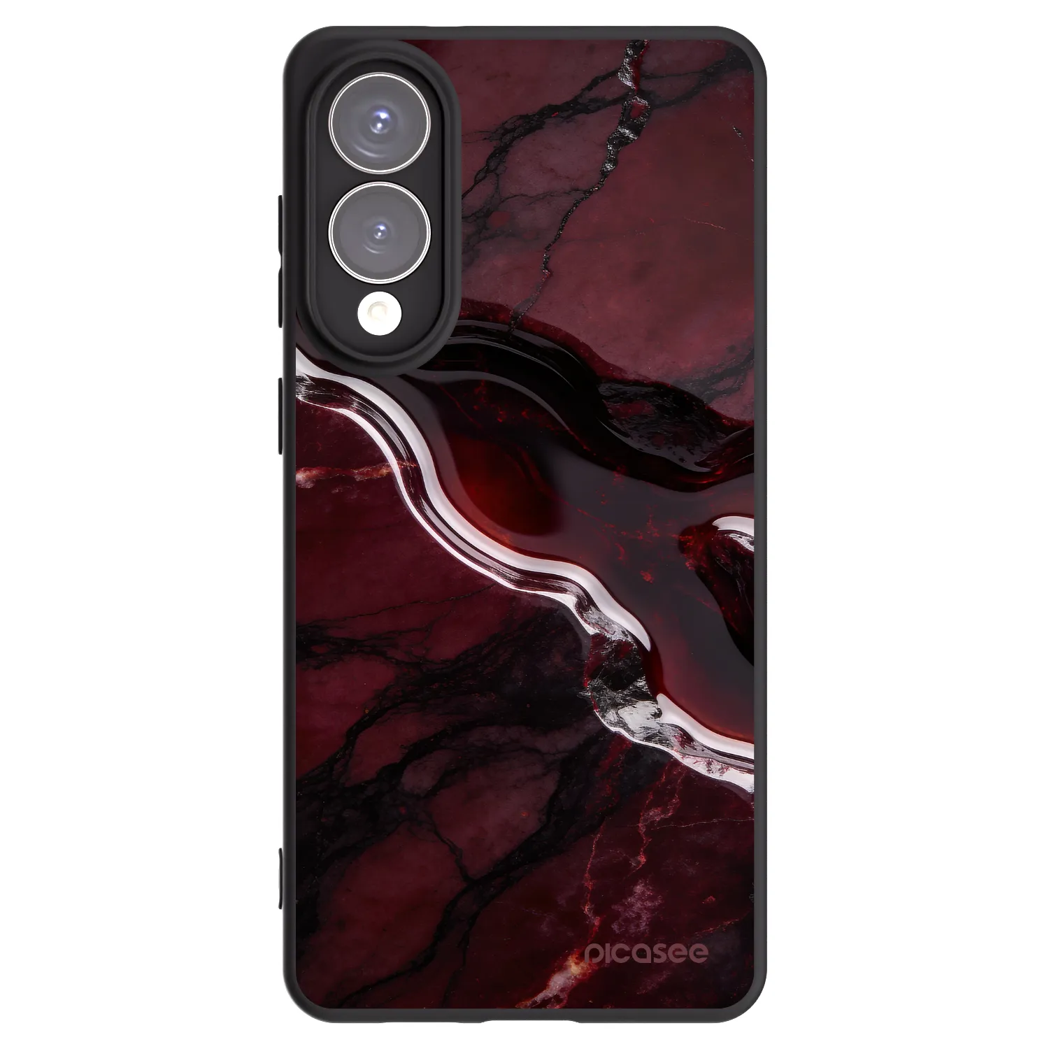 Picasee silikonski črni ovitek za Samsung Galaxy S25 Edge 5G - Cherry stone