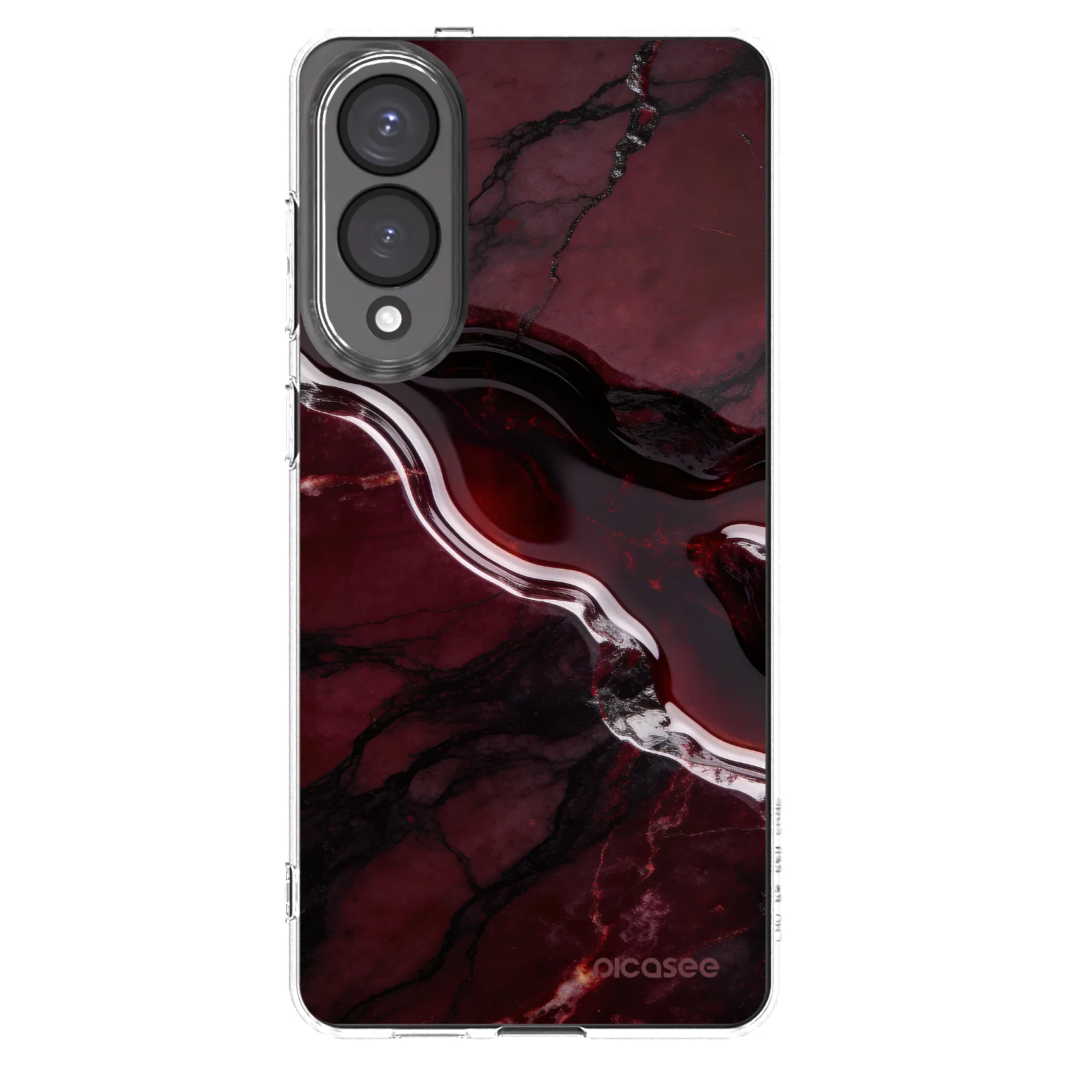 Picasee silikonski prozorni ovitek za Samsung Galaxy S25 Edge 5G - Cherry stone