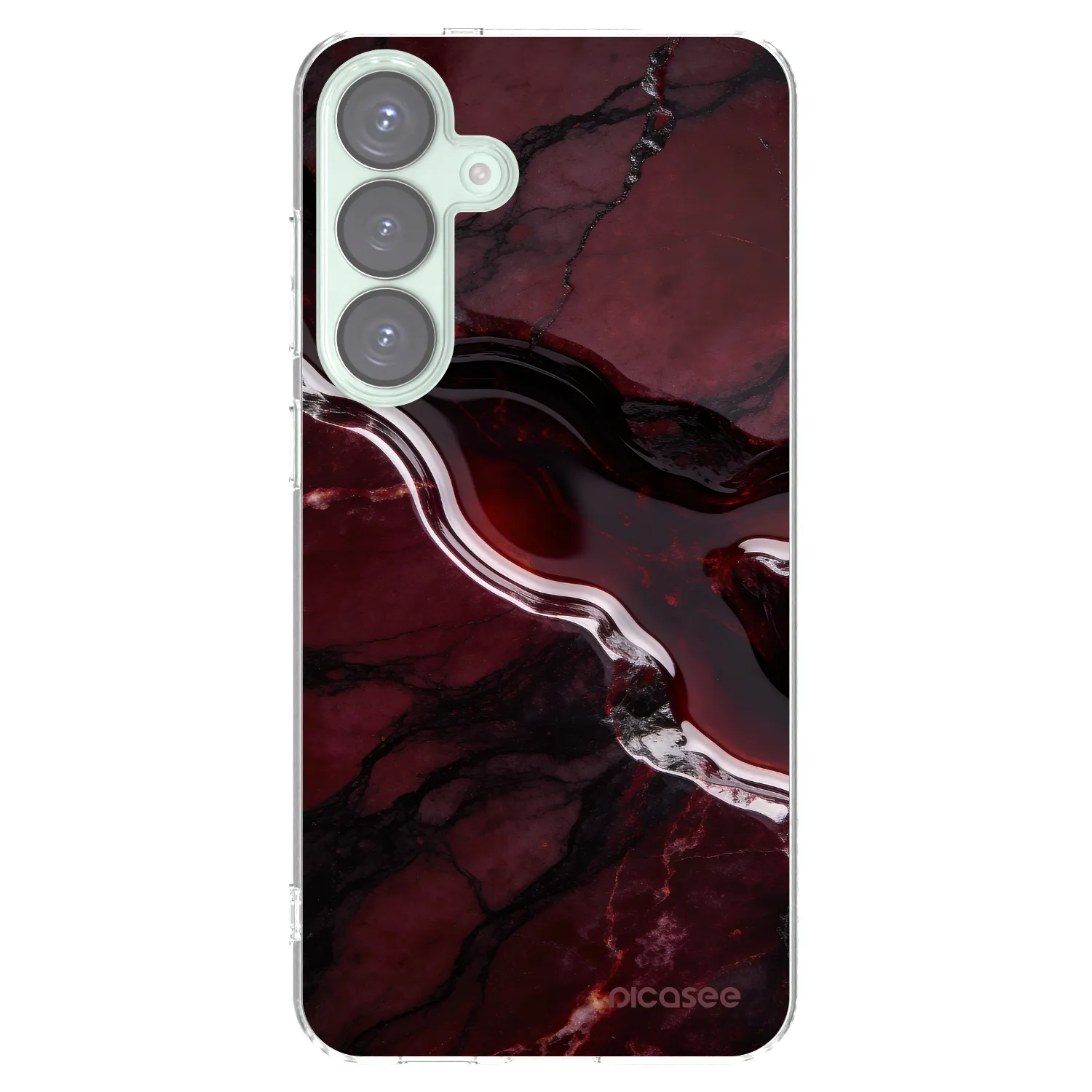 Picasee silikonski prozorni ovitek za Samsung Galaxy S25+ 5G - Cherry stone