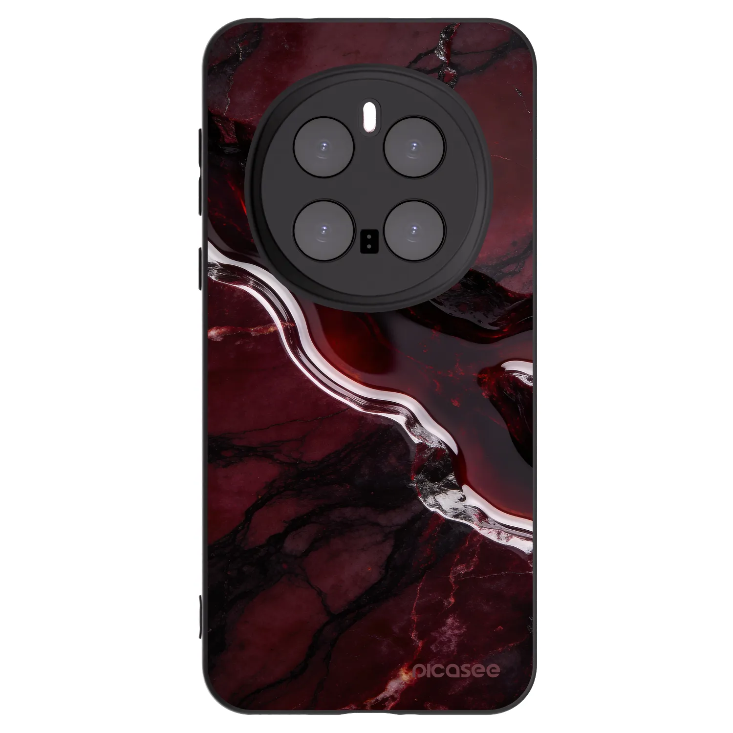 Picasee silikonski črni ovitek za Honor Magic7 Pro 5G - Cherry stone