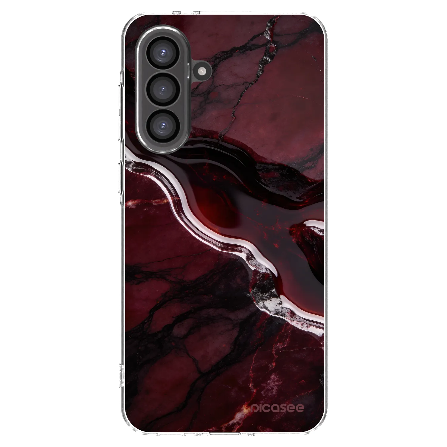 Picasee silikonski prozorni ovitek za Samsung Galaxy A56 5G A566B - Cherry stone