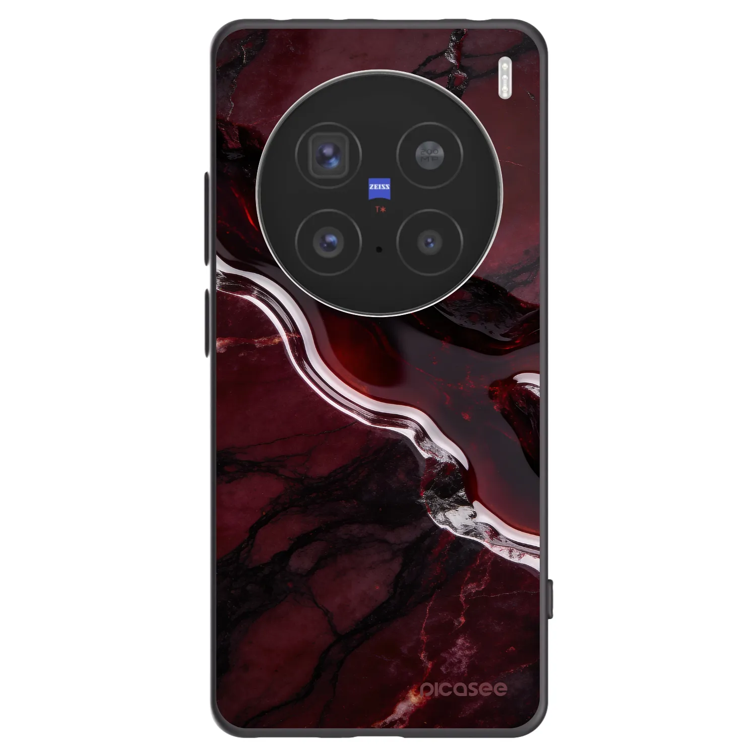 Picasee silikonski črni ovitek za Vivo X200 Pro - Cherry stone