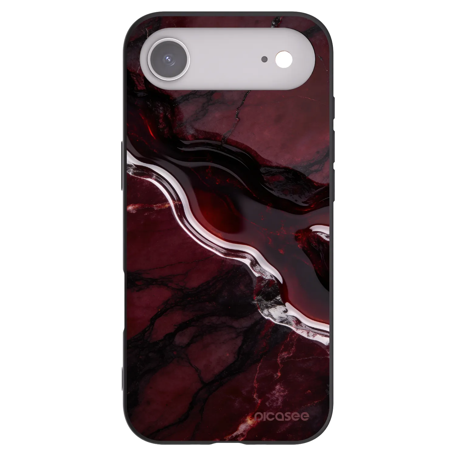 Picasee silikonski črni ovitek za Apple iPhone Air - Cherry stone