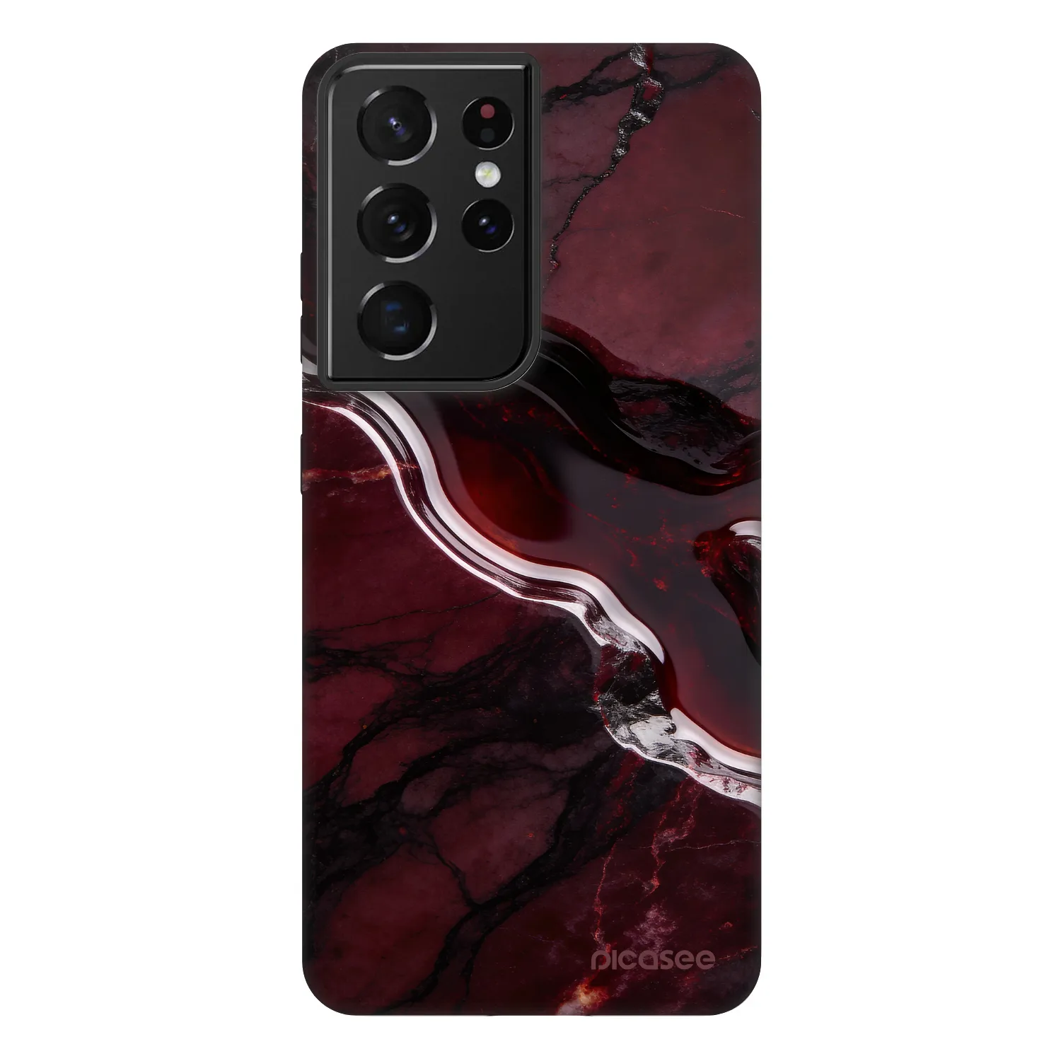Picasee Fashion Case za Samsung Galaxy S21 Ultra 5G G998B - Cherry stone