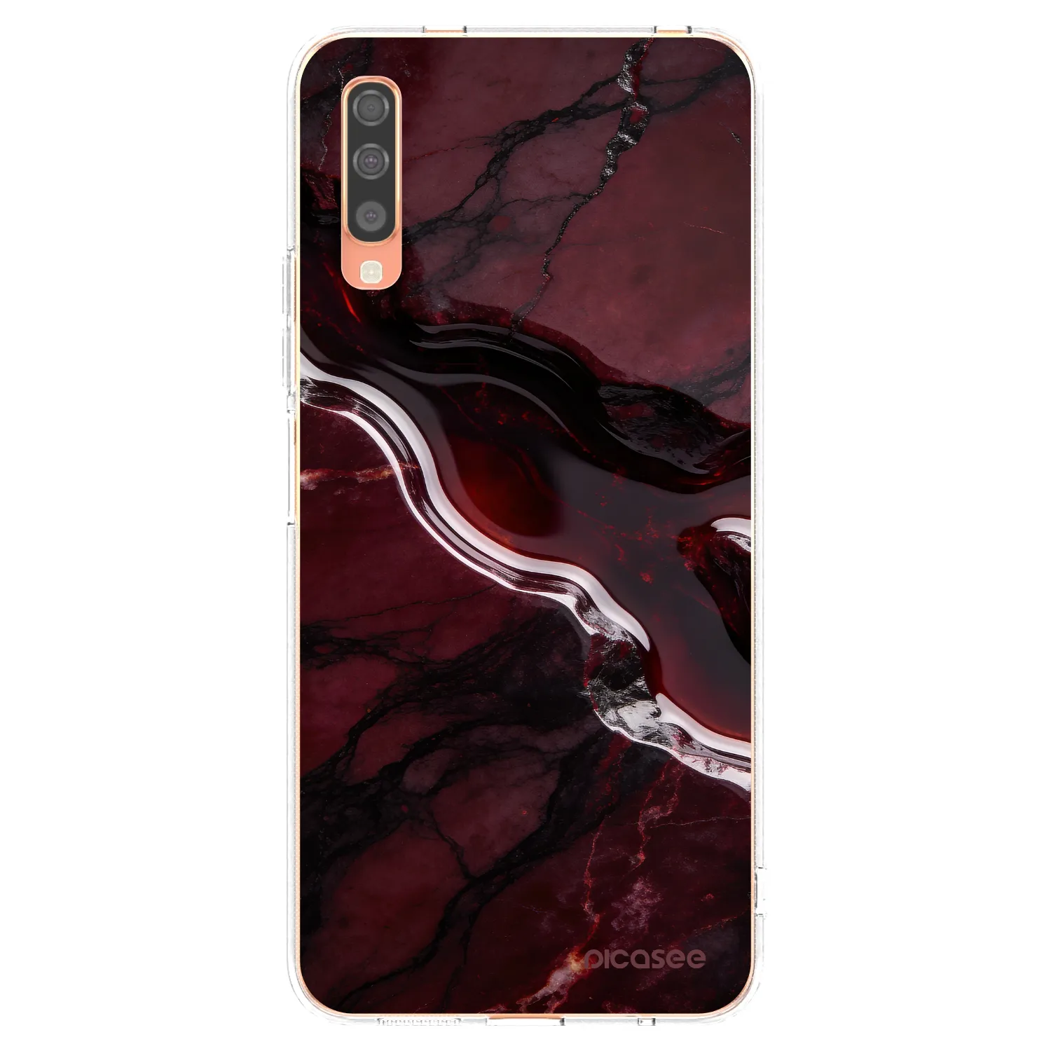 Picasee silikonski prozorni ovitek za Samsung Galaxy A70 A705F - Cherry stone