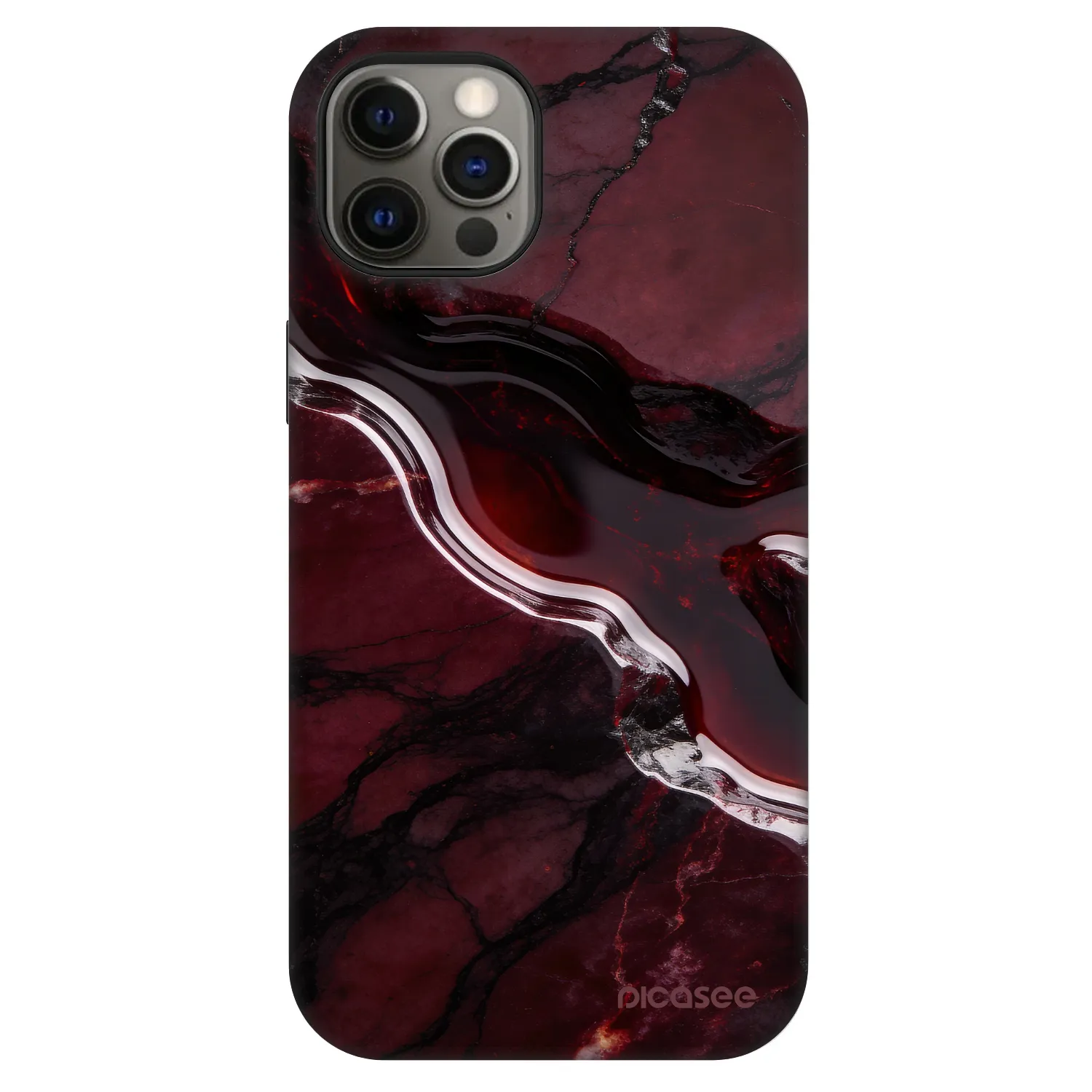 Picasee Fashion Case MagSafe za Apple iPhone 12 - Cherry stone