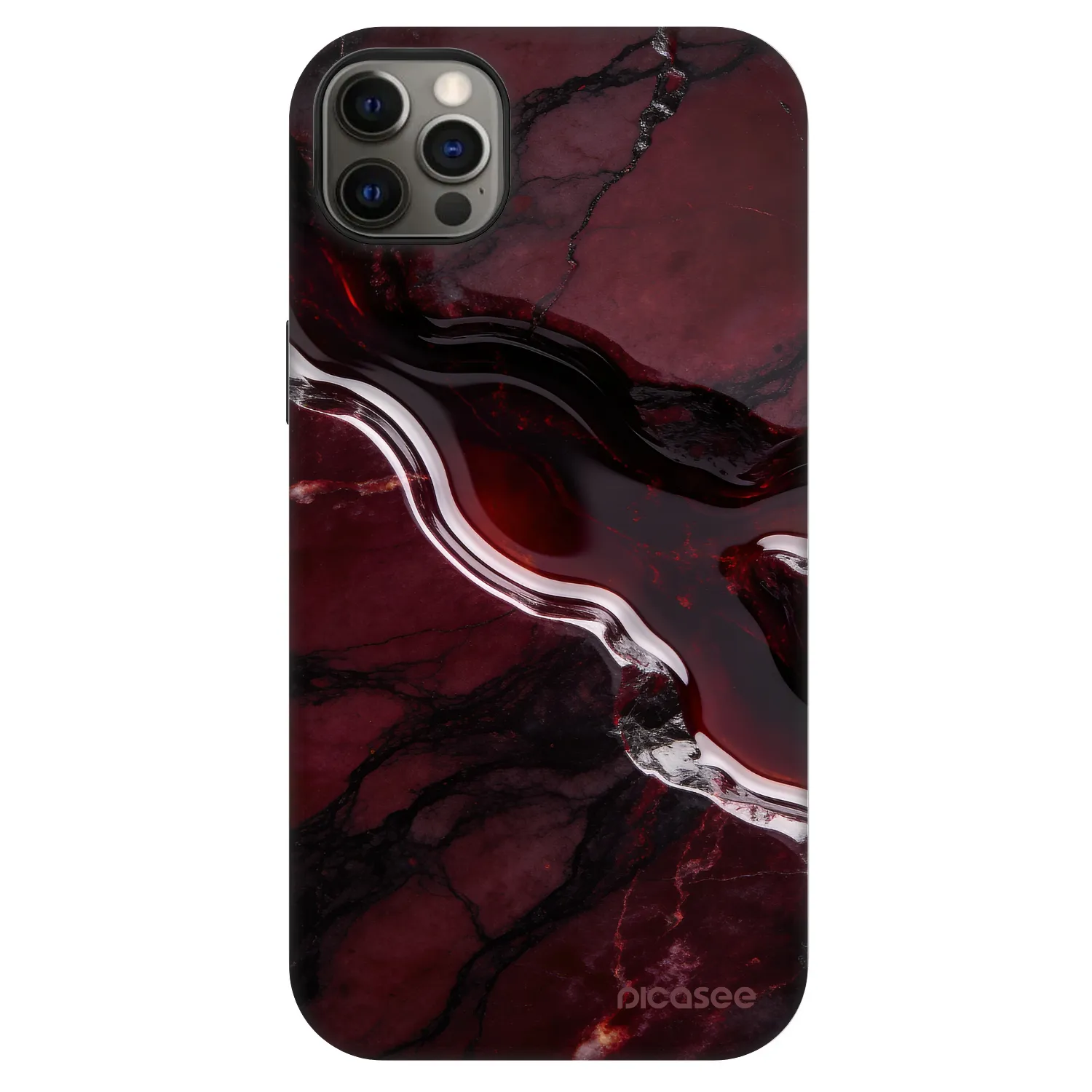 Picasee Fashion Case MagSafe za Apple iPhone 12 Pro Max - Cherry stone