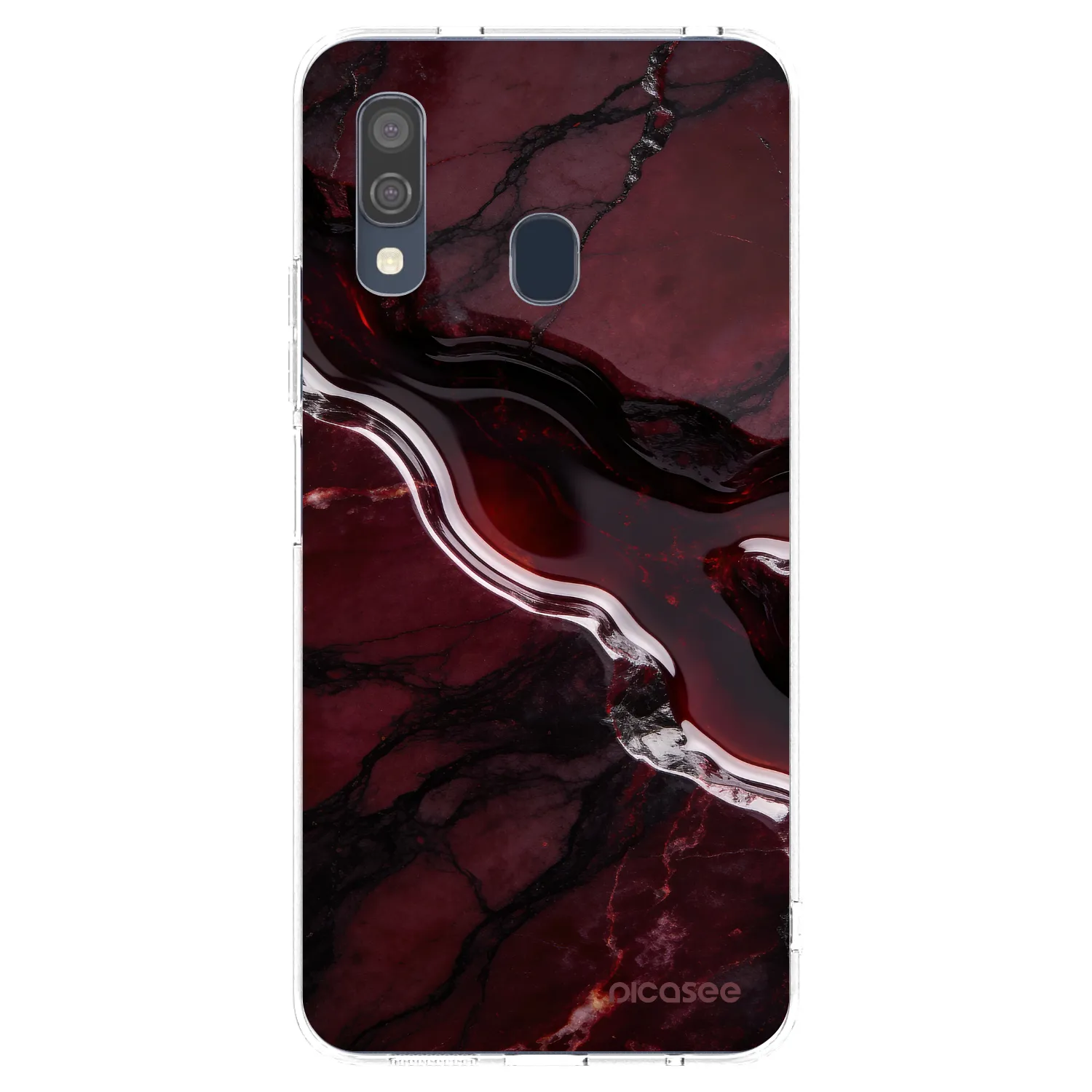 Picasee silikonski prozorni ovitek za Samsung Galaxy A40 A405F - Cherry stone
