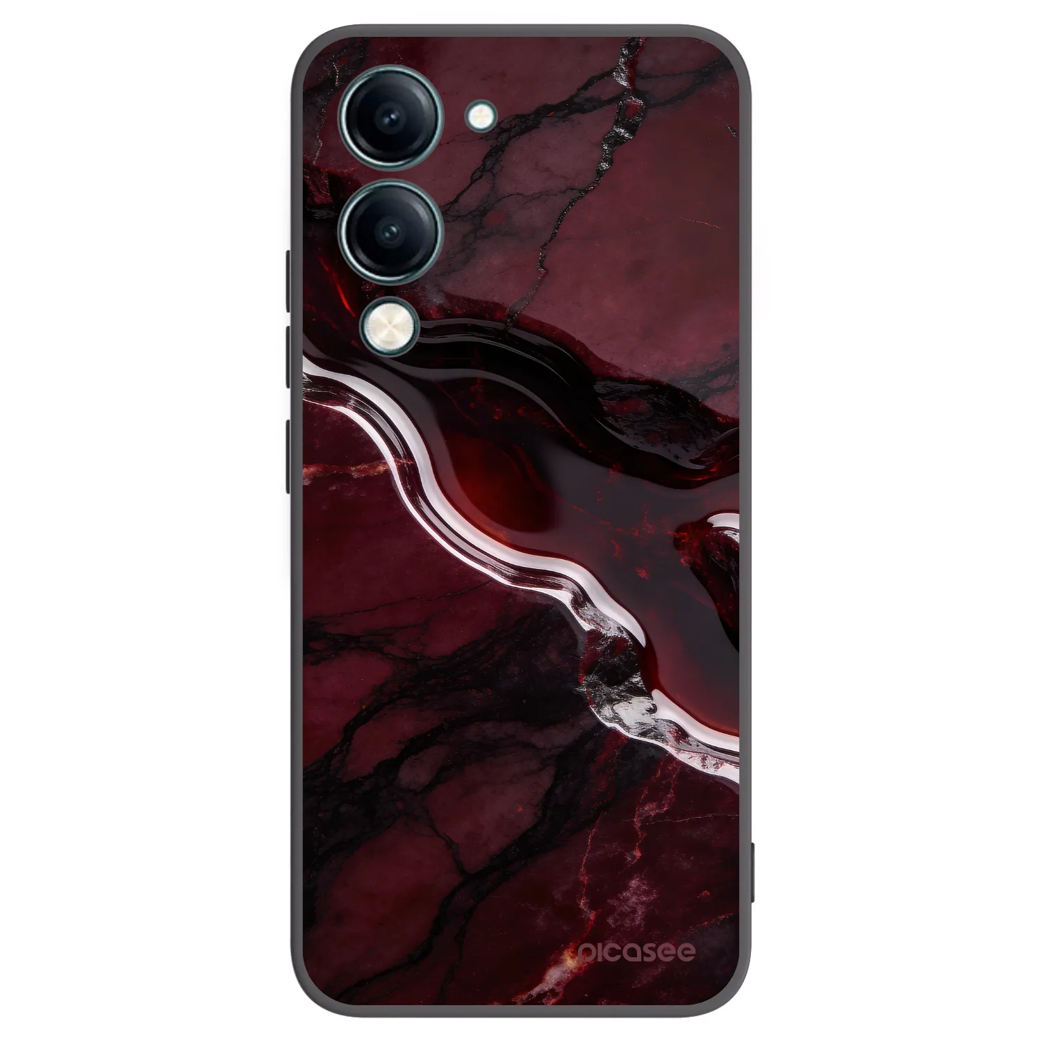 Picasee silikonski črni ovitek za Vivo Y29s 5G - Cherry stone