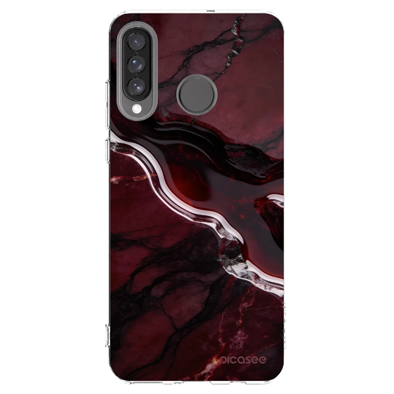 Picasee silikonski prozorni ovitek za Huawei P30 Lite - Cherry stone