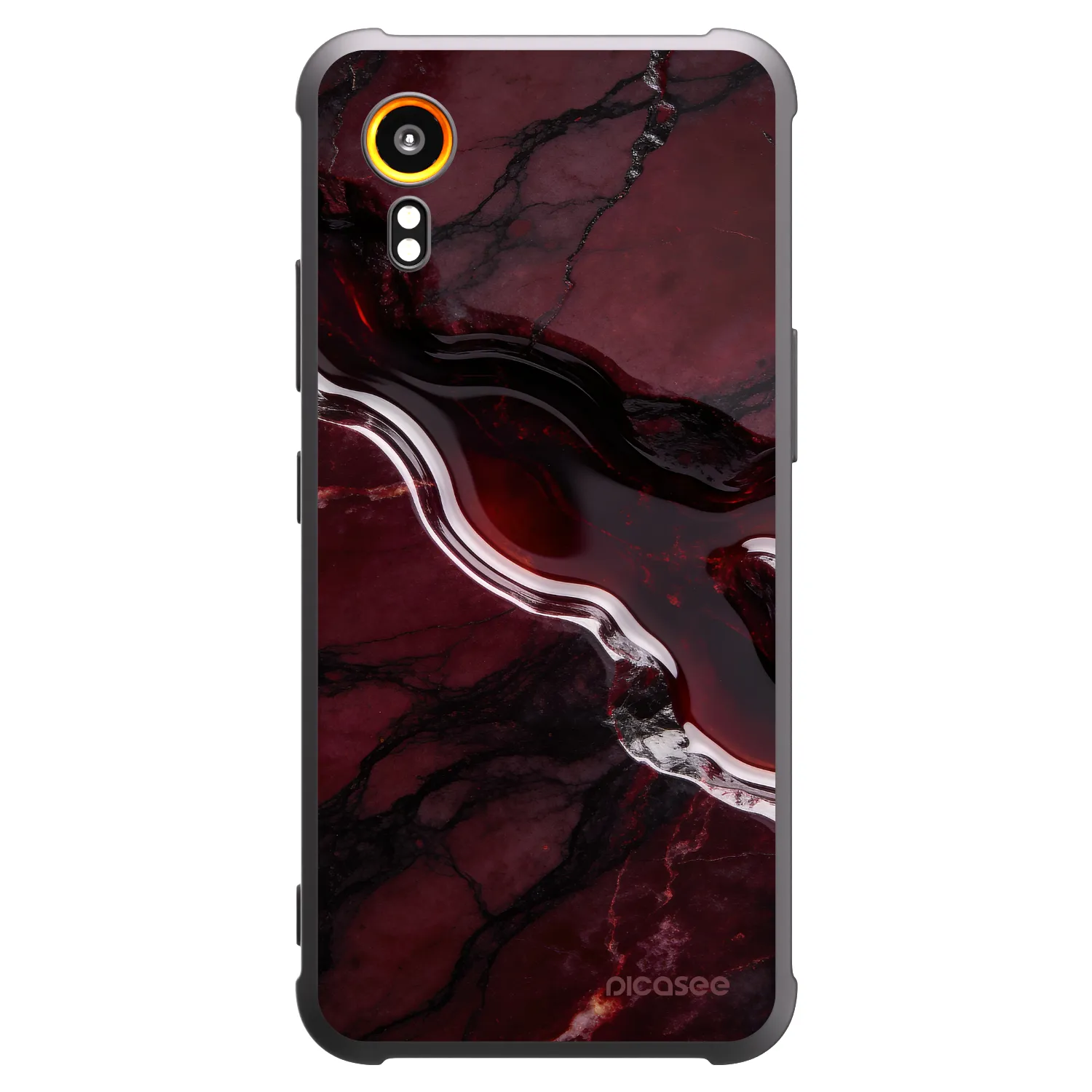 Picasee silikonski črni ovitek za Samsung Galaxy XCover 7 - Cherry stone
