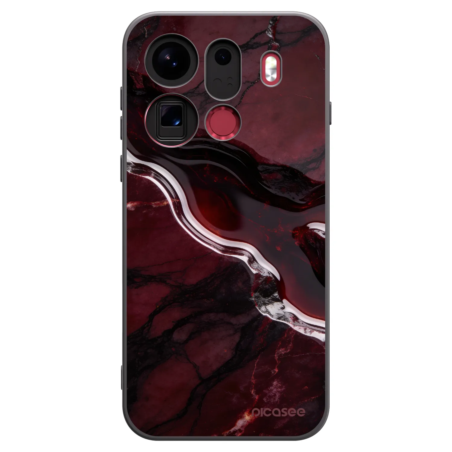 Picasee silikonski črni ovitek za OPPO Find X9 Pro - Cherry stone
