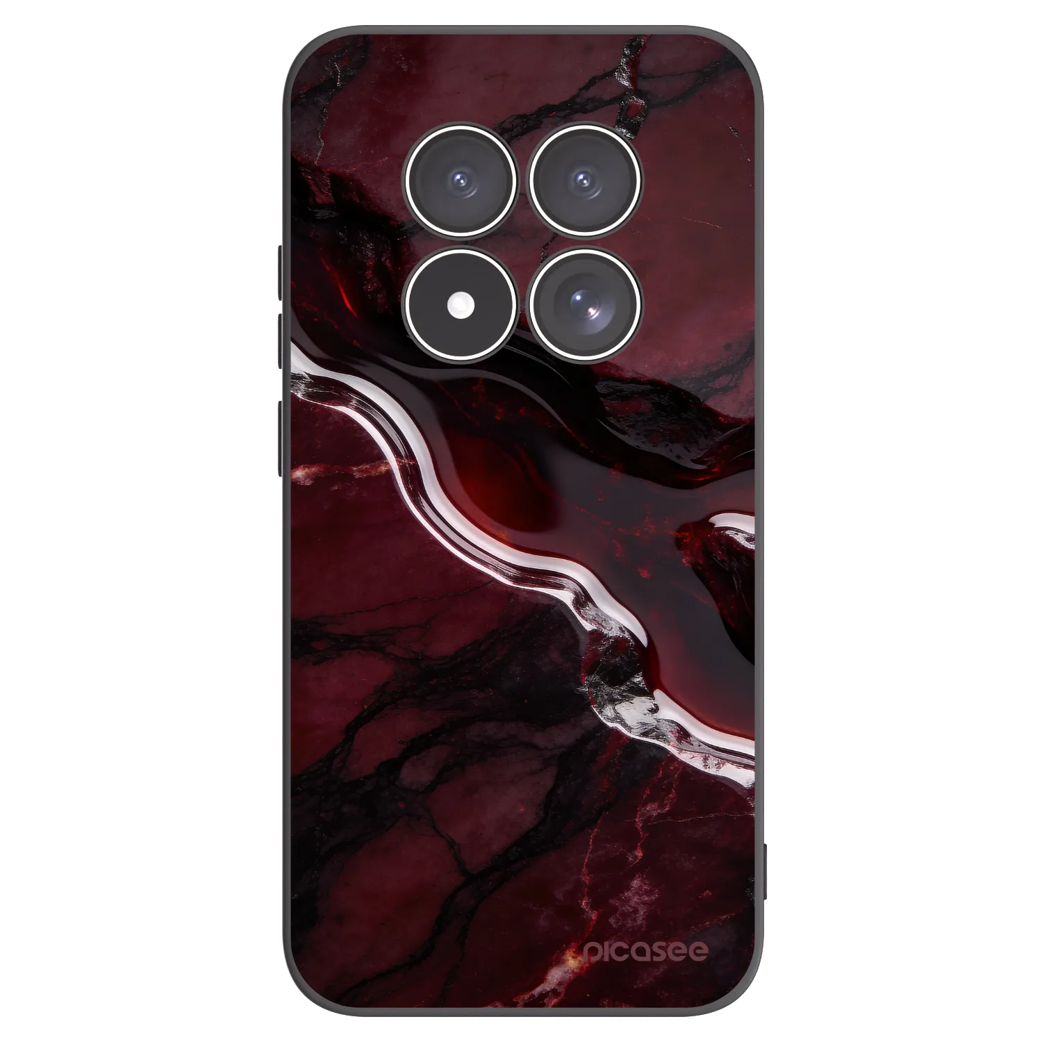Picasee silikonski črni ovitek za Xiaomi Redmi Note 15 Pro 5G - Cherry stone