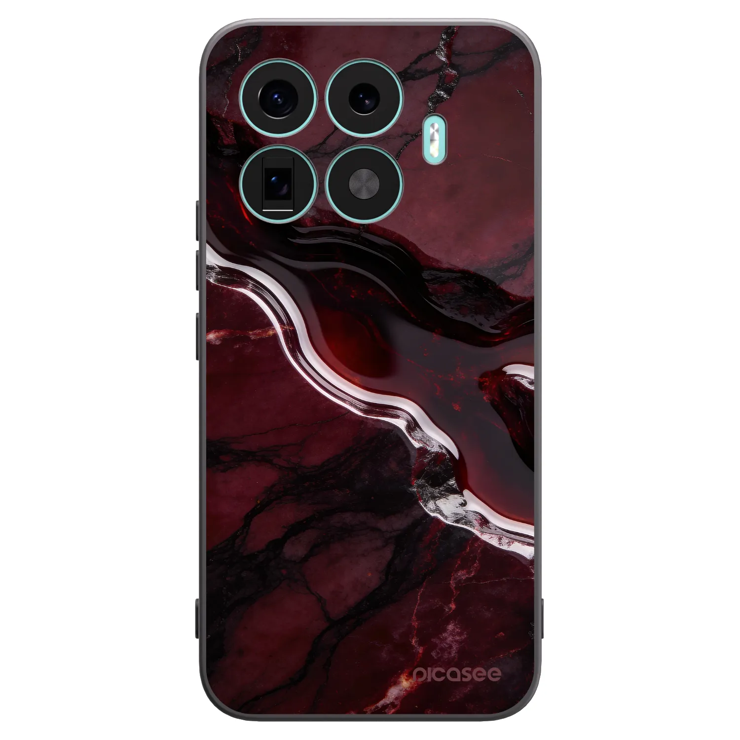 Picasee silikonski črni ovitek za Xiaomi 17T Pro - Cherry stone