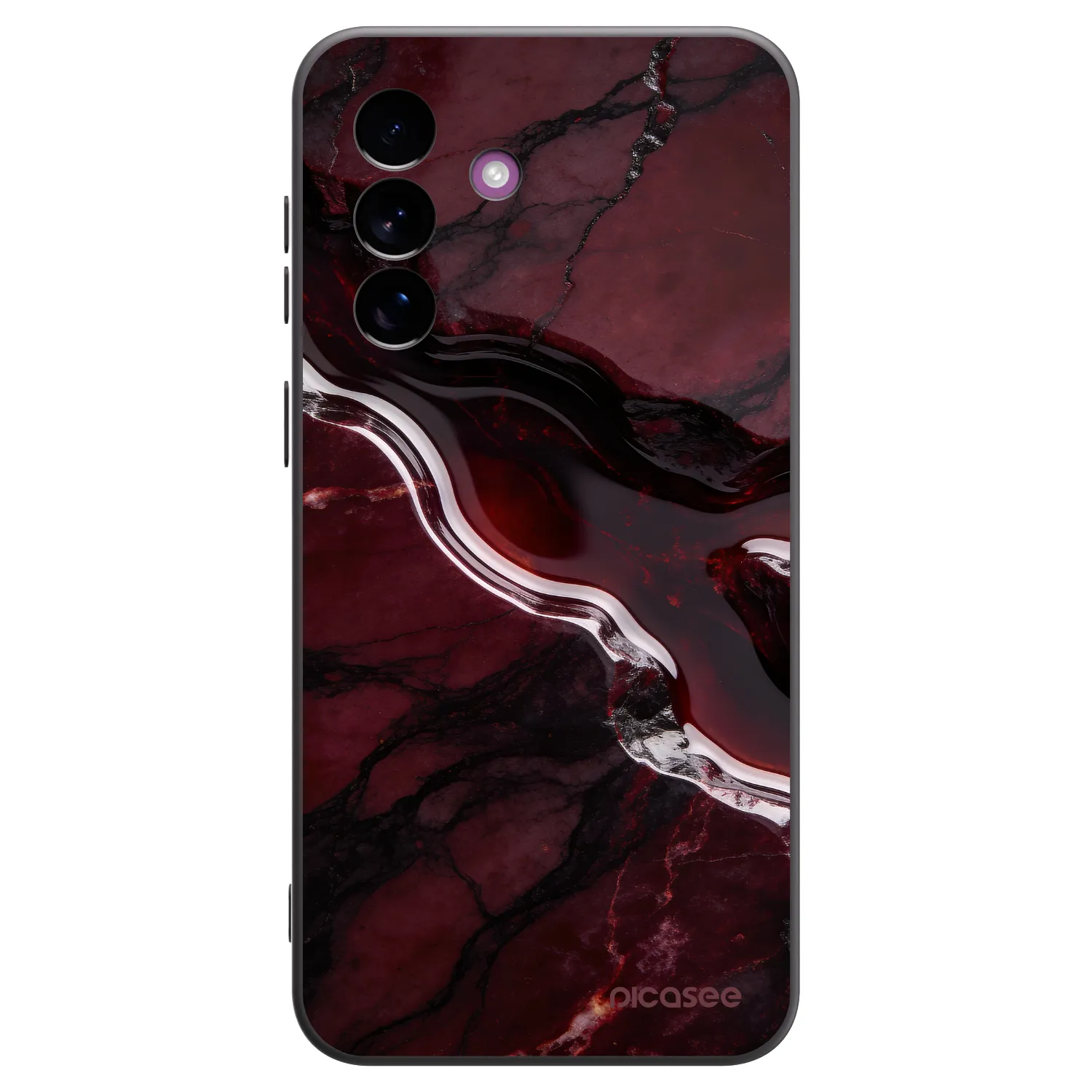 Picasee silikonski črni ovitek za Samsung Galaxy A37 - Cherry stone