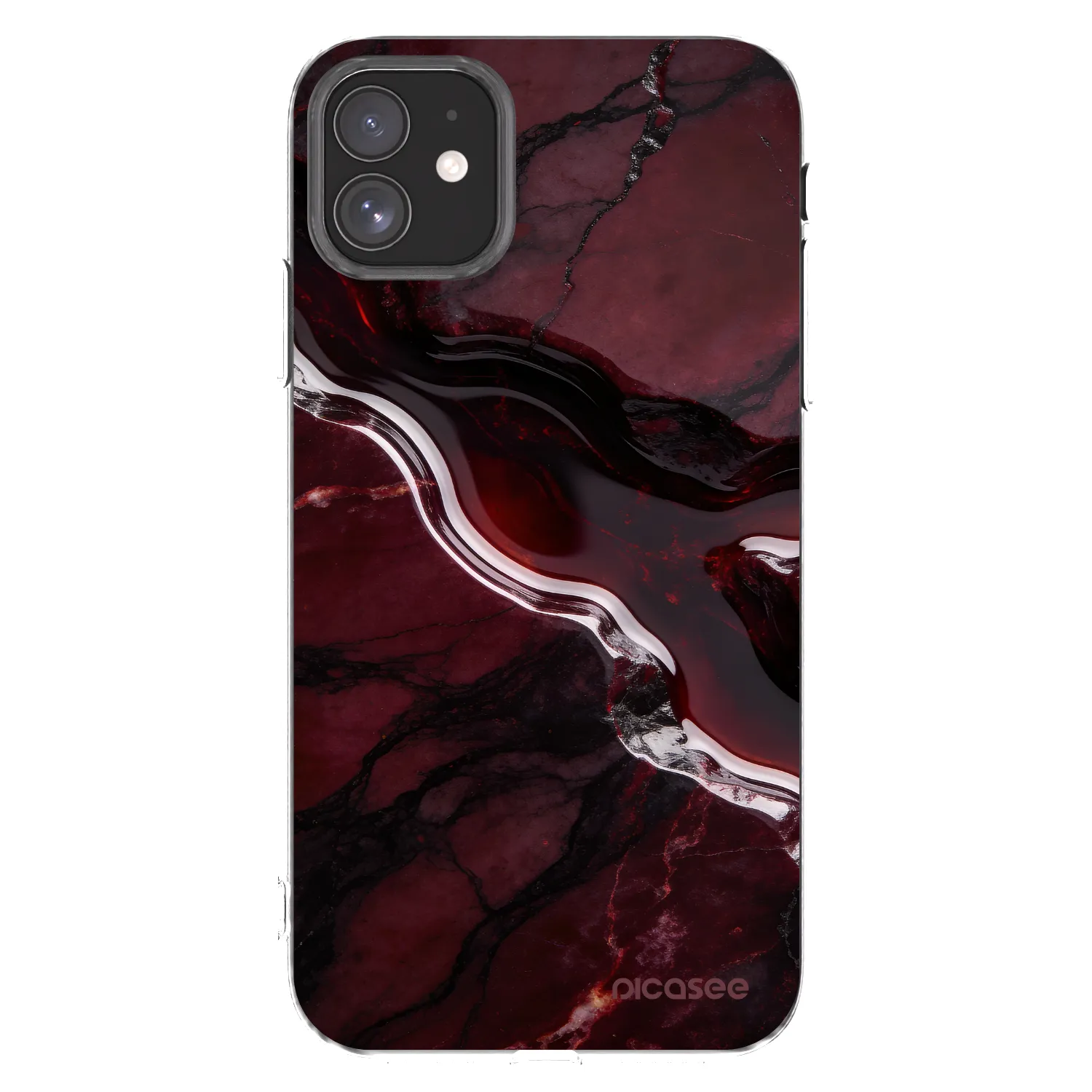 Picasee silikonski prozorni ovitek za Apple iPhone 11 - Cherry stone