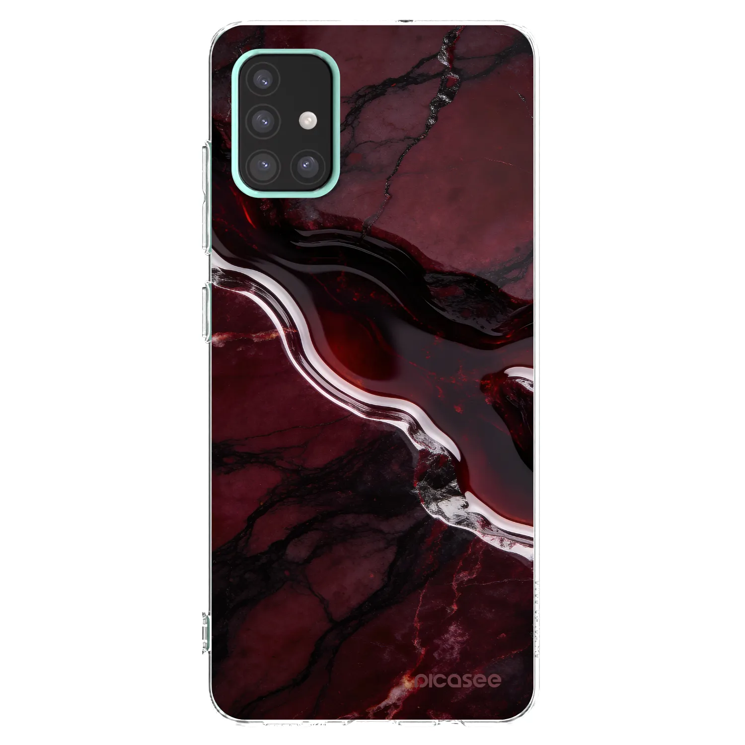 Picasee silikonski prozorni ovitek za Samsung Galaxy A51 A515F - Cherry stone