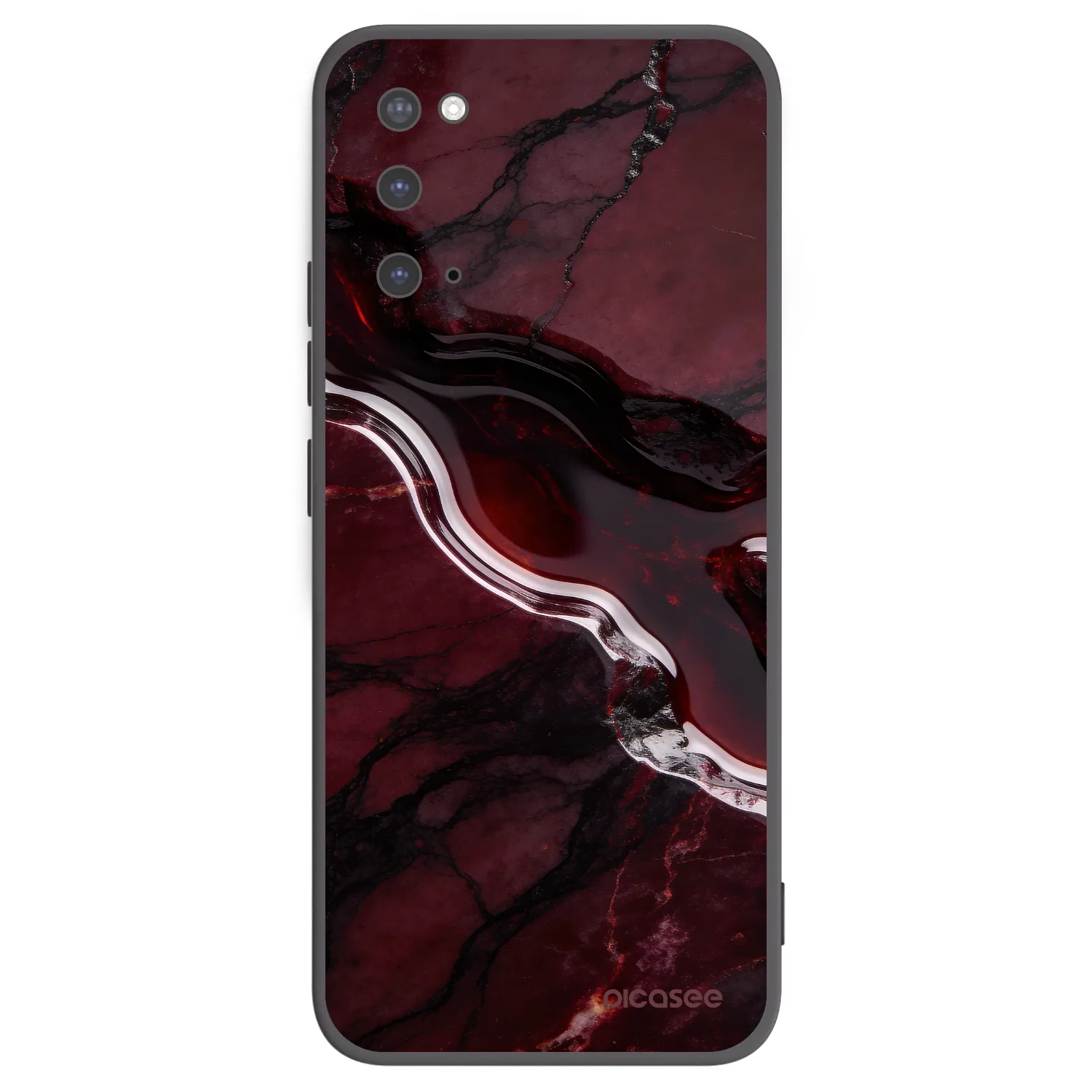 Picasee silikonski črni ovitek za Samsung Galaxy S20 G980F - Cherry stone