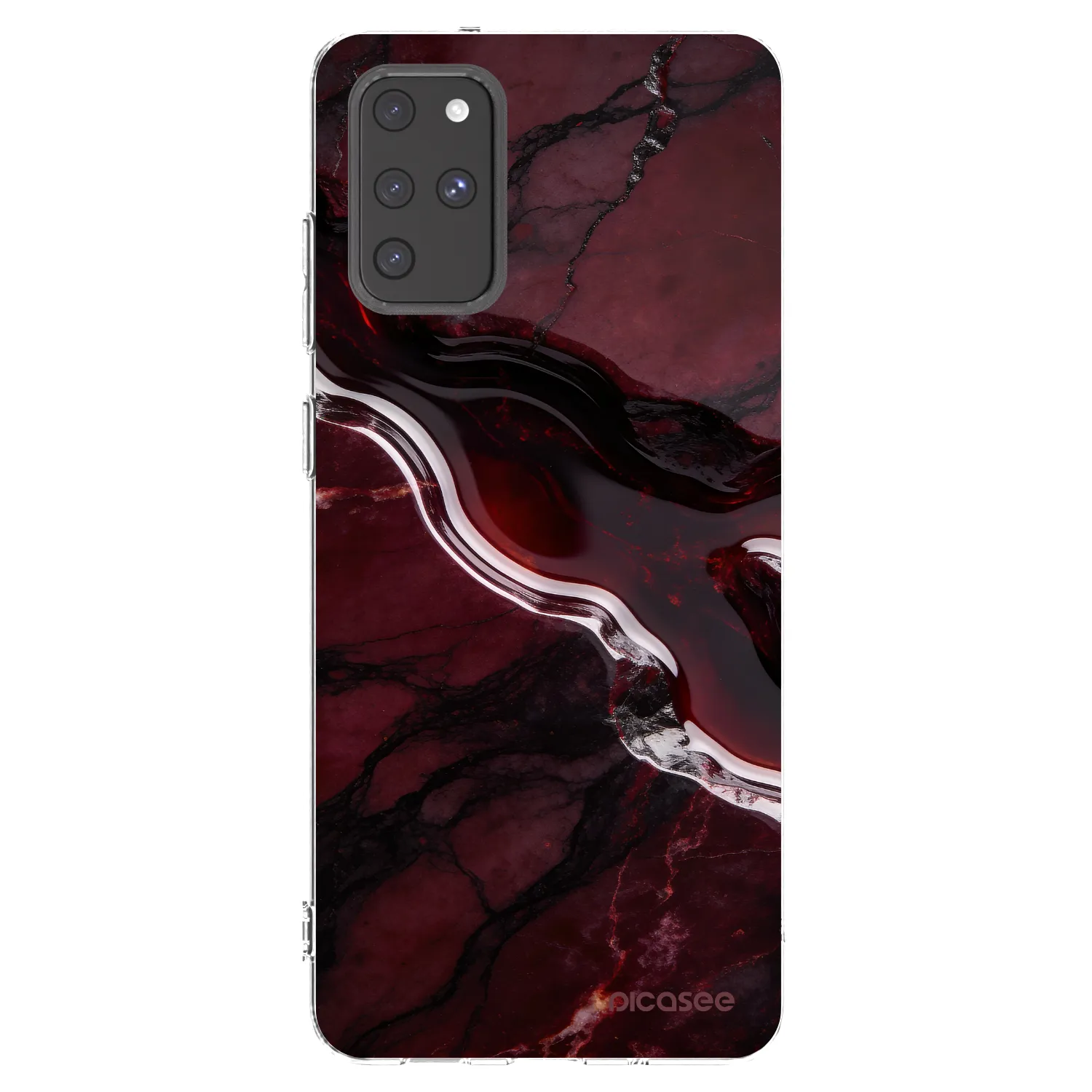 Picasee silikonski prozorni ovitek za Samsung Galaxy S20+ G985F - Cherry stone