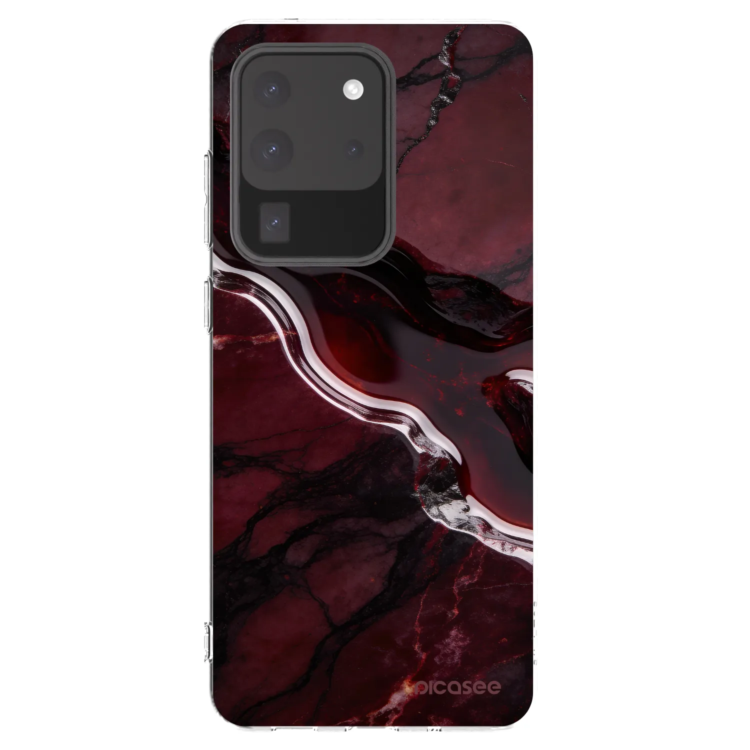 Picasee silikonski prozorni ovitek za Samsung Galaxy S20 Ultra 5G G988F - Cherry stone