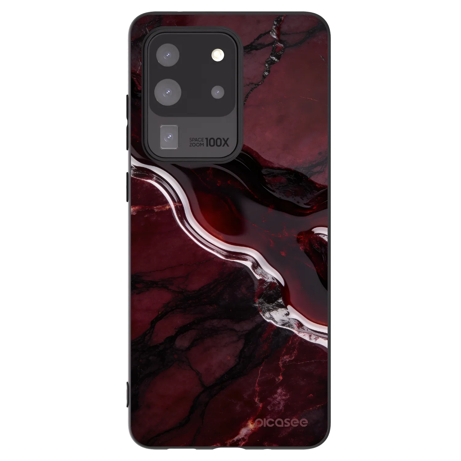 Picasee silikonski črni ovitek za Samsung Galaxy S20 Ultra 5G G988F - Cherry stone