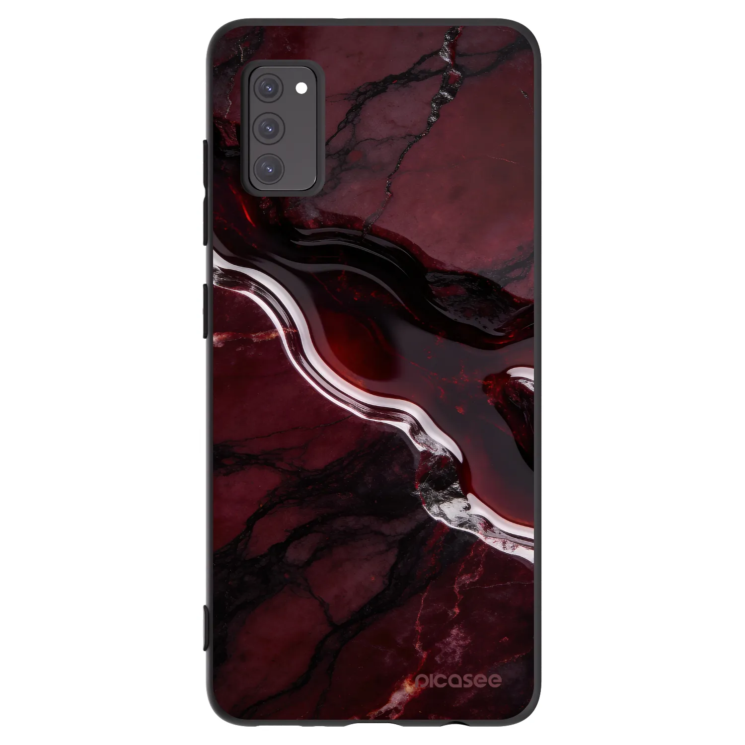 Picasee silikonski črni ovitek za Samsung Galaxy A41 A415F - Cherry stone