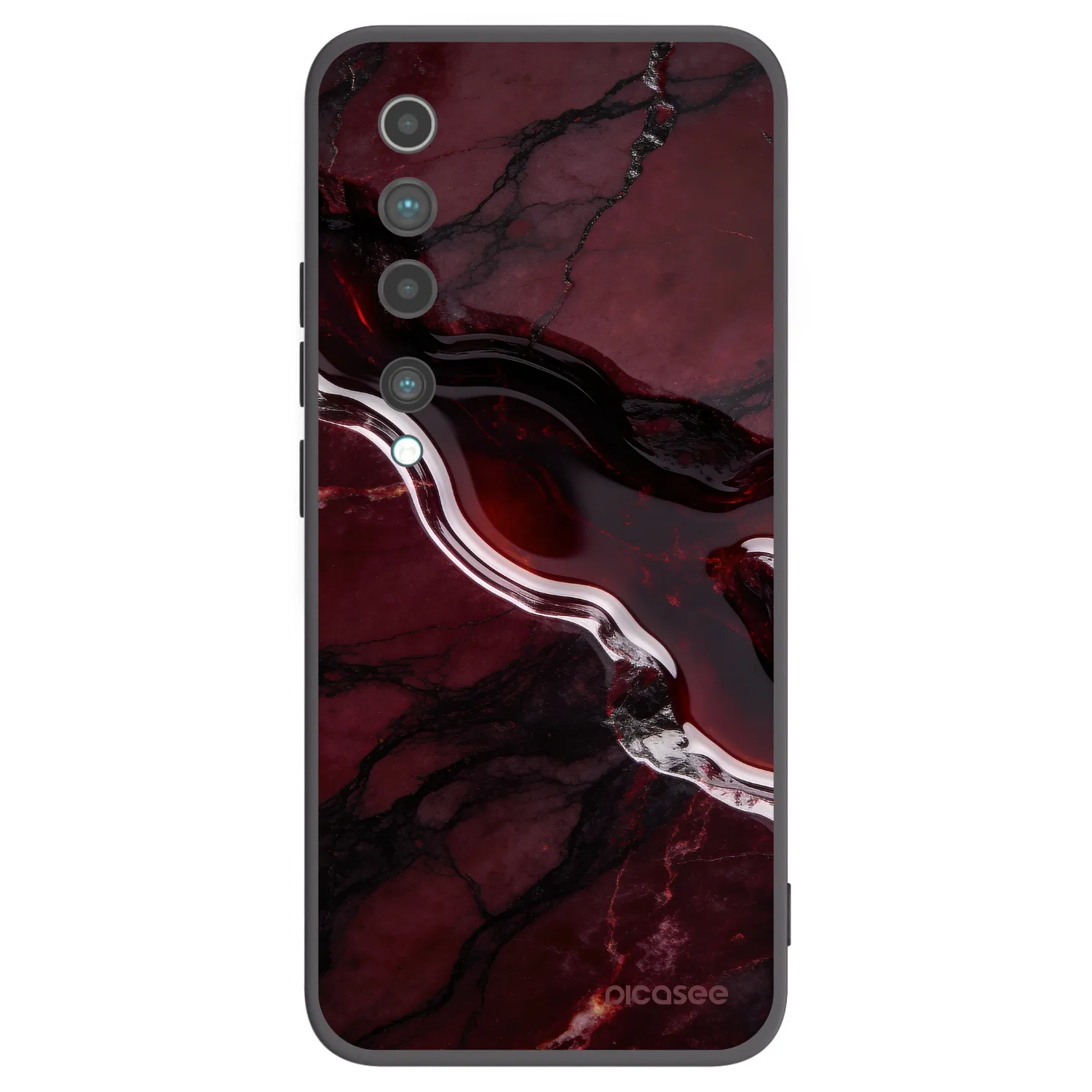 Picasee silikonski črni ovitek za Xiaomi Mi 10 - Cherry stone