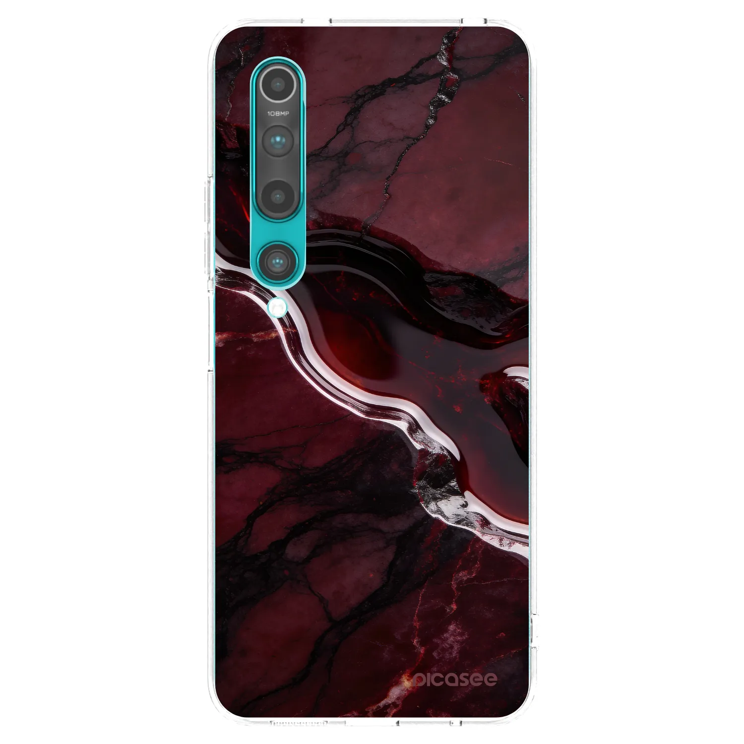 Picasee silikonski prozorni ovitek za Xiaomi Mi 10 - Cherry stone