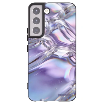 Picasee silikonski črni ovitek za Samsung Galaxy S22 5G - Iridescent bubbles