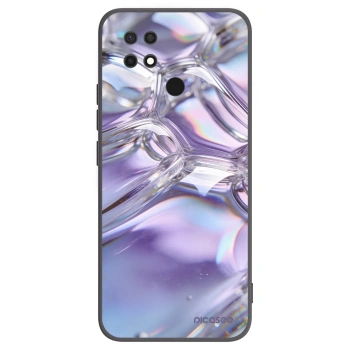 Picasee silikonski črni ovitek za Xiaomi Redmi 10C - Iridescent bubbles