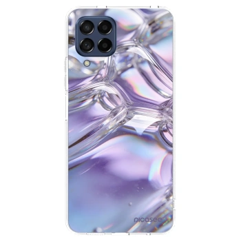 Picasee silikonski prozorni ovitek za Samsung Galaxy M53 5G - Iridescent bubbles