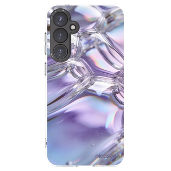 Picasee silikonski prozorni ovitek za Samsung Galaxy S23 FE S711B - Iridescent bubbles