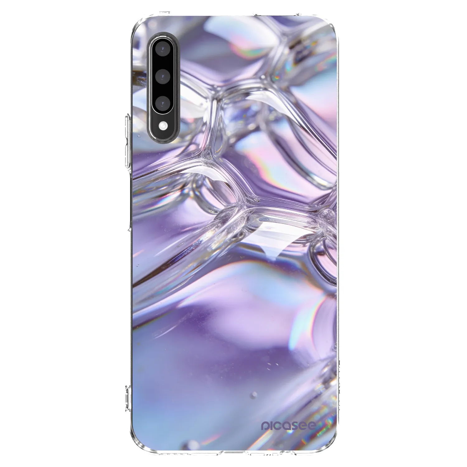 Picasee silikonski prozorni ovitek za Honor 9X Pro - Iridescent bubbles