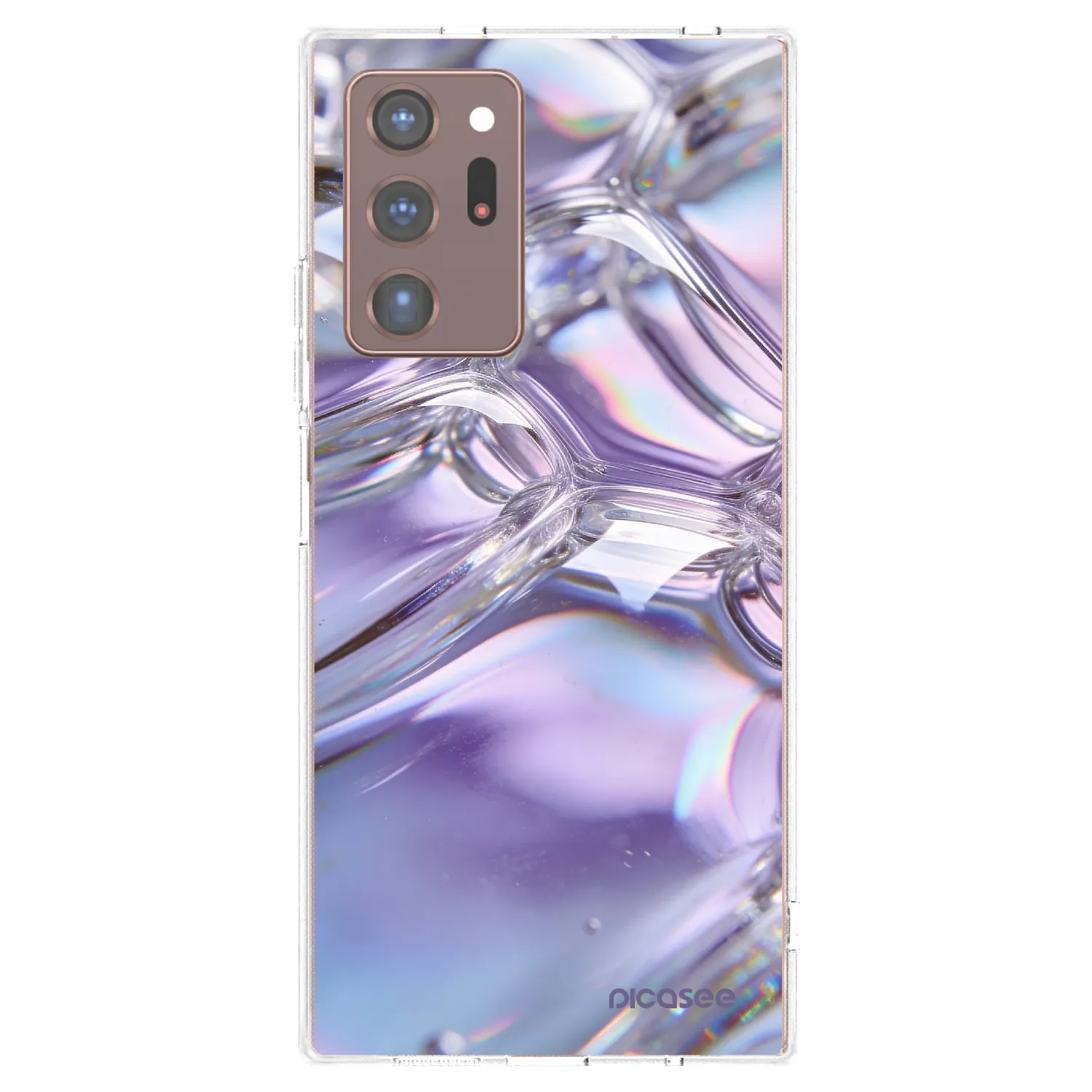 Picasee silikonski prozorni ovitek za Samsung Galaxy Note 20 Ultra - Iridescent bubbles