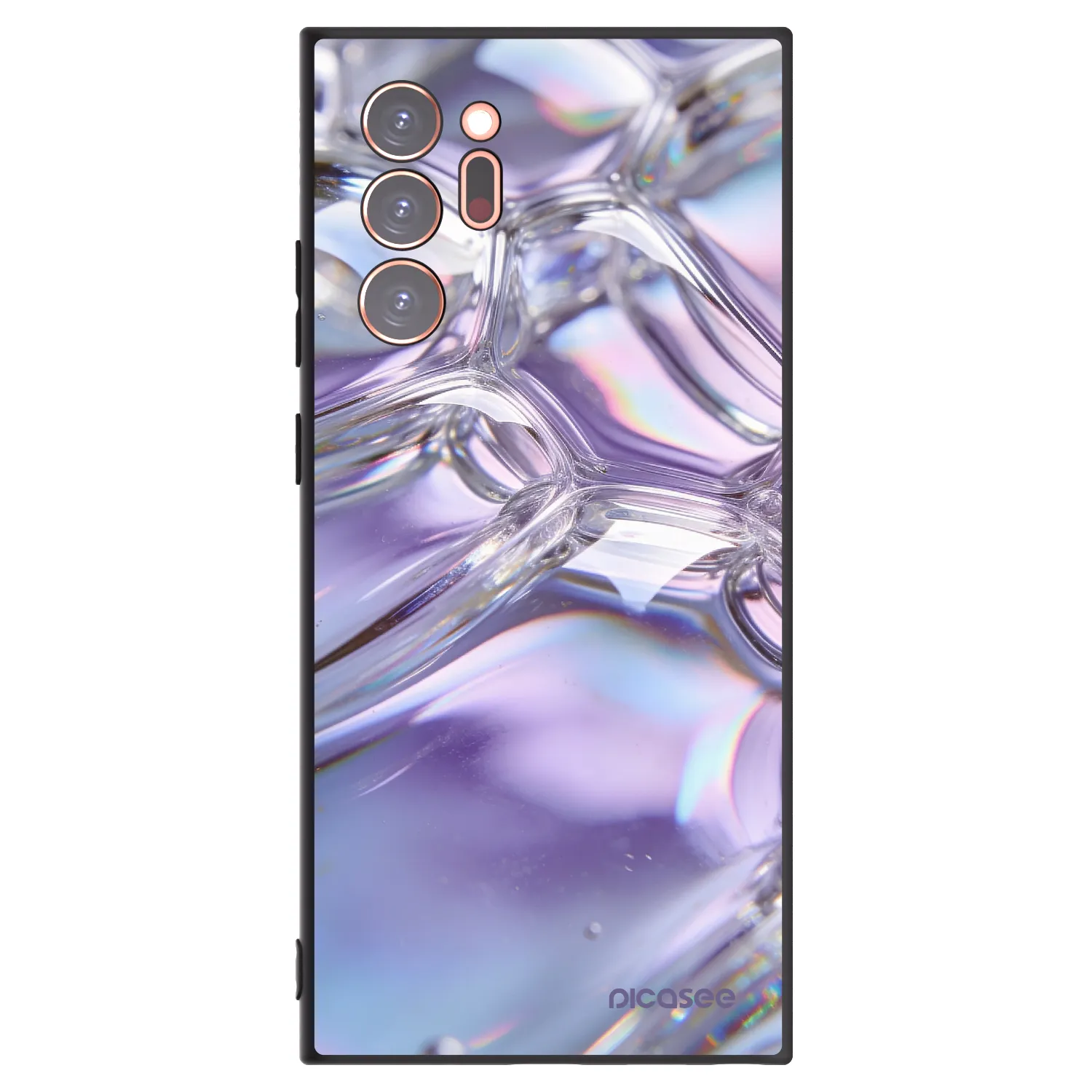 Picasee silikonski črni ovitek za Samsung Galaxy Note 20 Ultra - Iridescent bubbles