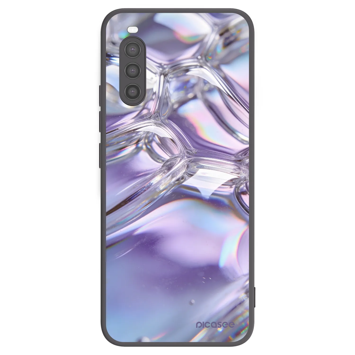 Picasee silikonski črni ovitek za Sony Xperia 10 II - Iridescent bubbles