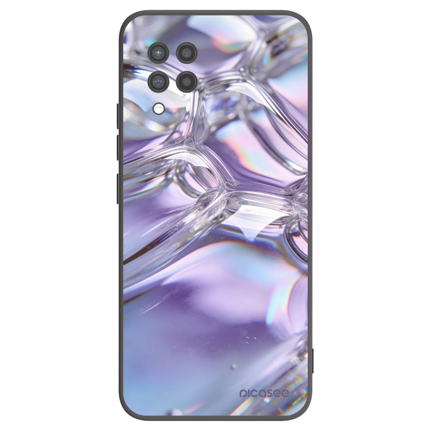 Picasee silikonski črni ovitek za Samsung Galaxy A42 A426B - Iridescent bubbles