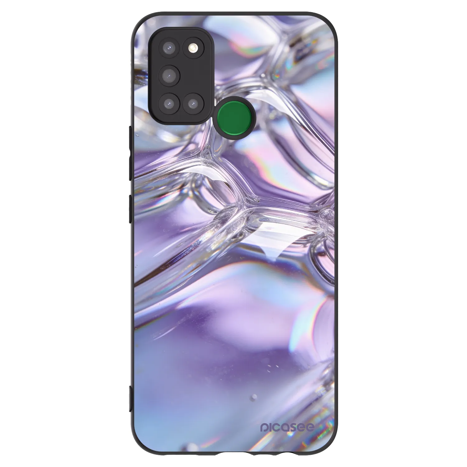Picasee silikonski črni ovitek za Realme 7i - Iridescent bubbles