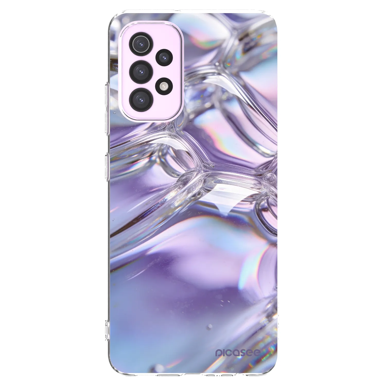 Picasee silikonski prozorni ovitek za Samsung Galaxy A32 5G A326B - Iridescent bubbles