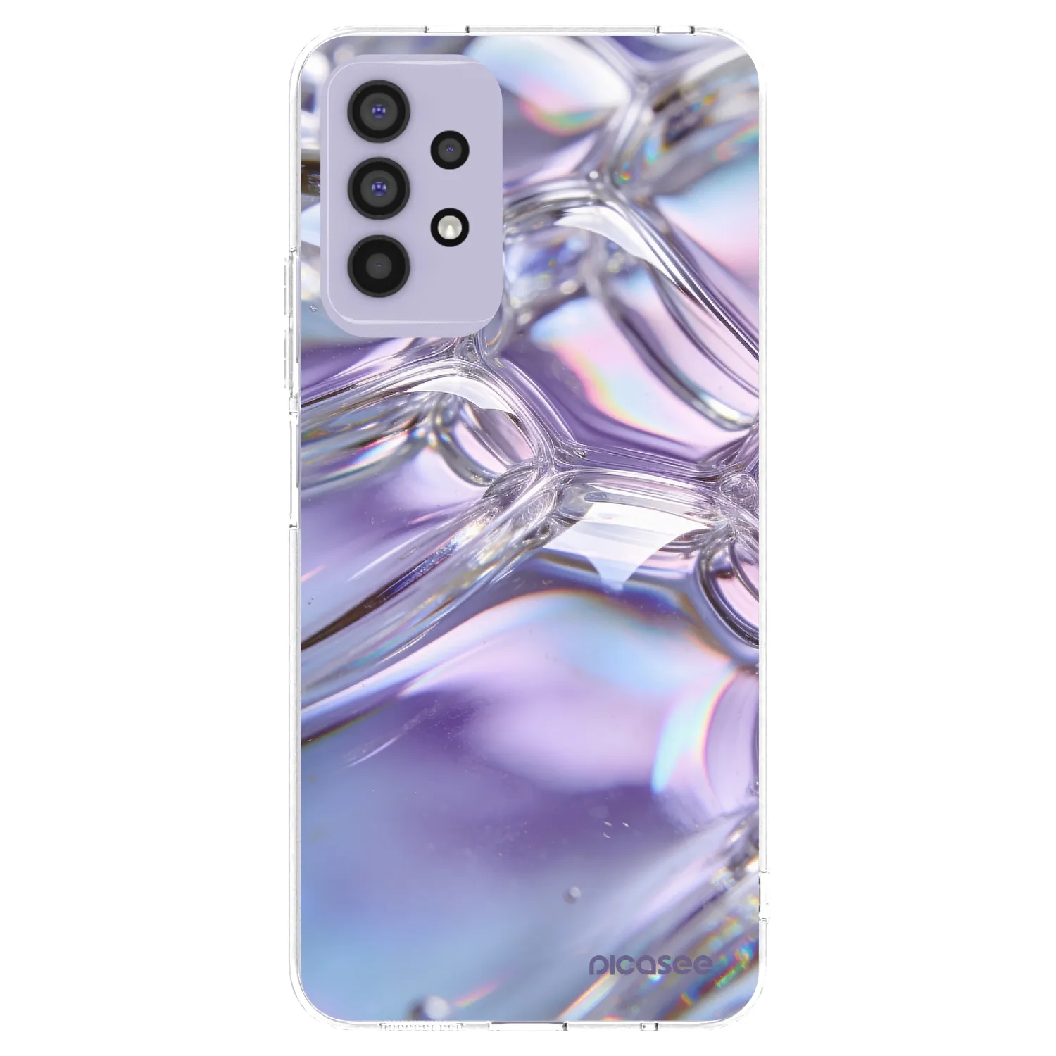 Picasee silikonski prozorni ovitek za Samsung Galaxy A32 4G SM-A325F - Iridescent bubbles