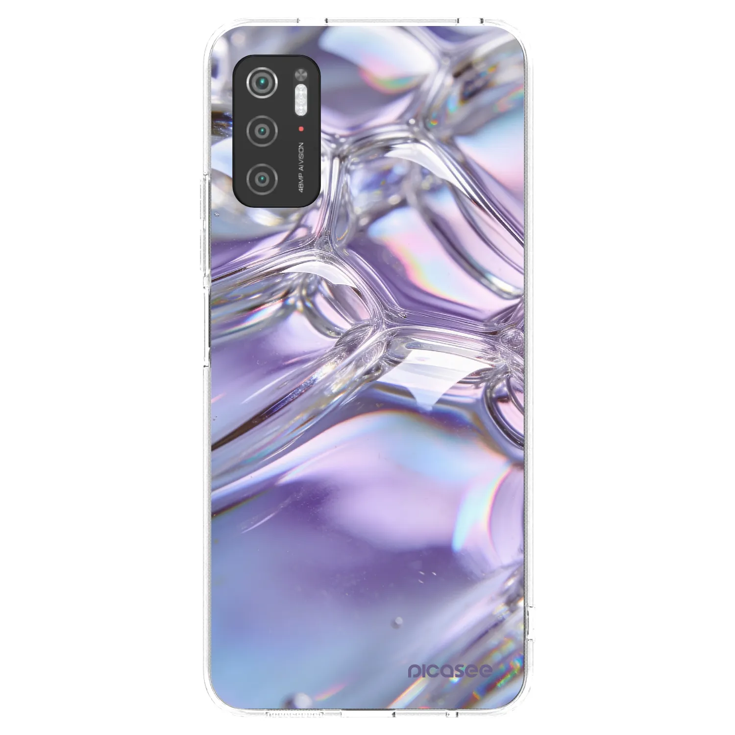 Picasee silikonski prozorni ovitek za Xiaomi Poco M3 Pro 5G - Iridescent bubbles