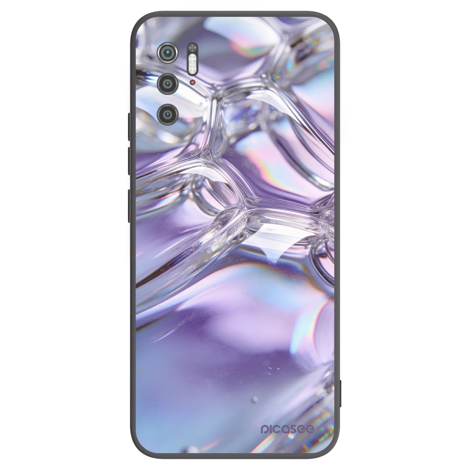 Picasee silikonski črni ovitek za Xiaomi Poco M3 Pro 5G - Iridescent bubbles