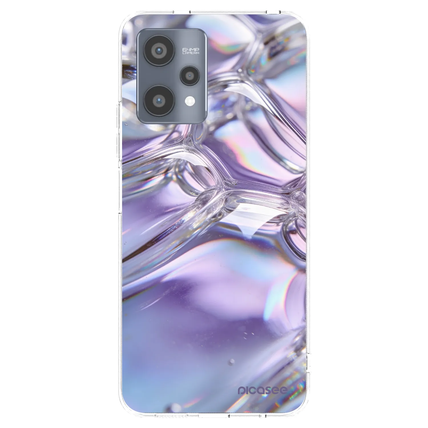 Picasee silikonski prozorni ovitek za Realme 9 Pro 5G - Iridescent bubbles