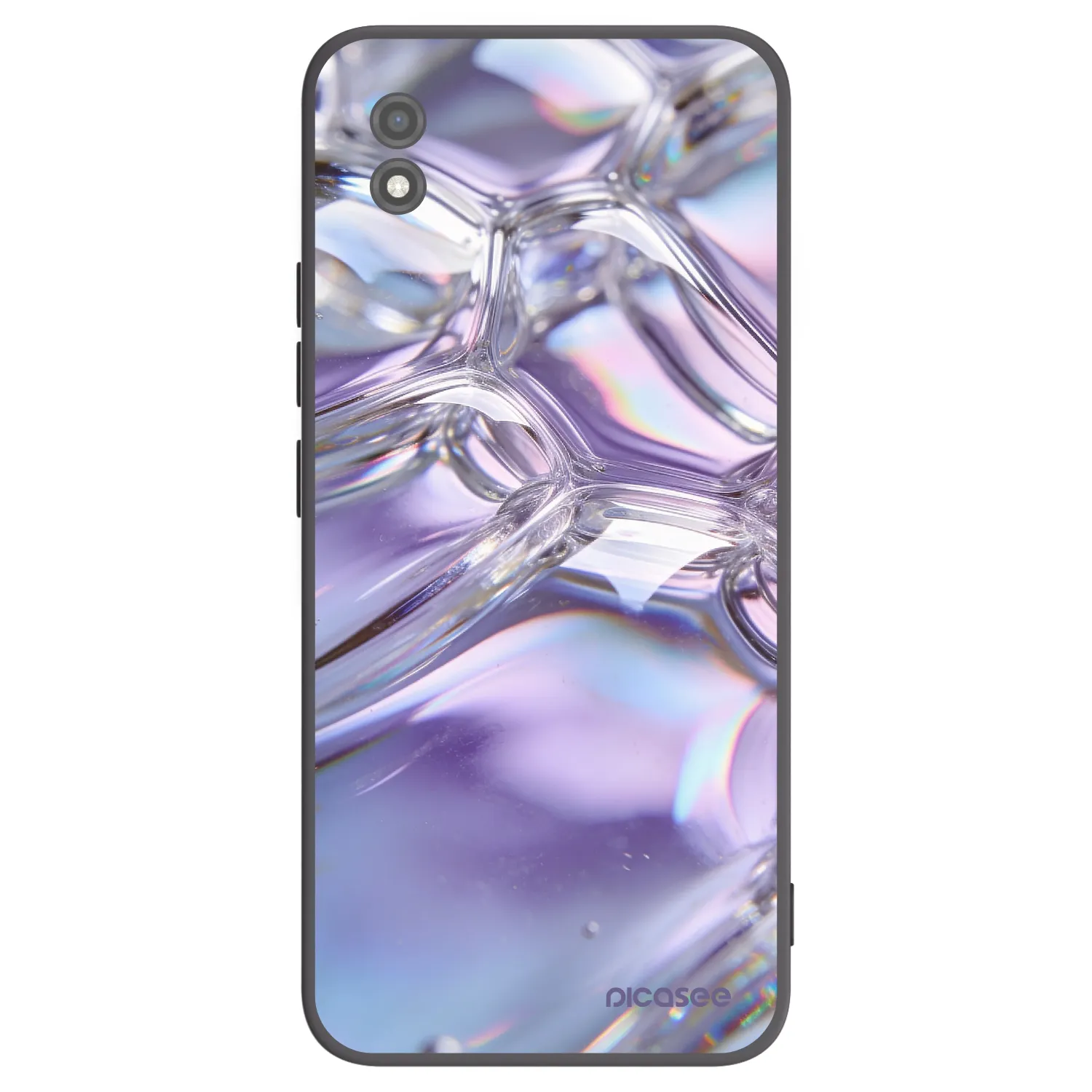 Picasee silikonski črni ovitek za Realme C11 (2021) - Iridescent bubbles